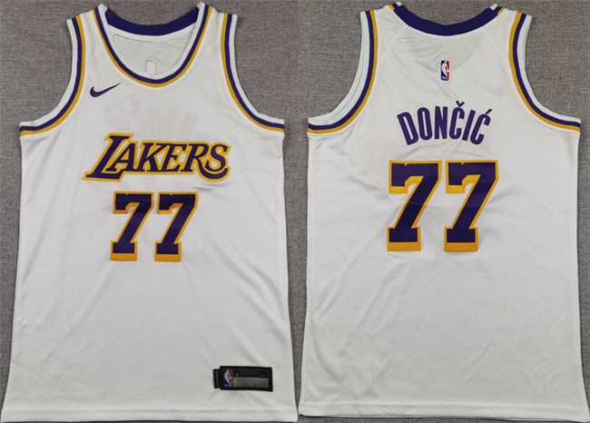 Youth Los Angeles Lakers #77 Luka Doncic White 2025 Association Edition Stitched Jersey,We sell and wholesale Youth Los Angeles Lakers #77 Luka Doncic White 2025 Association Edition Stitched Jersey on line form chian!